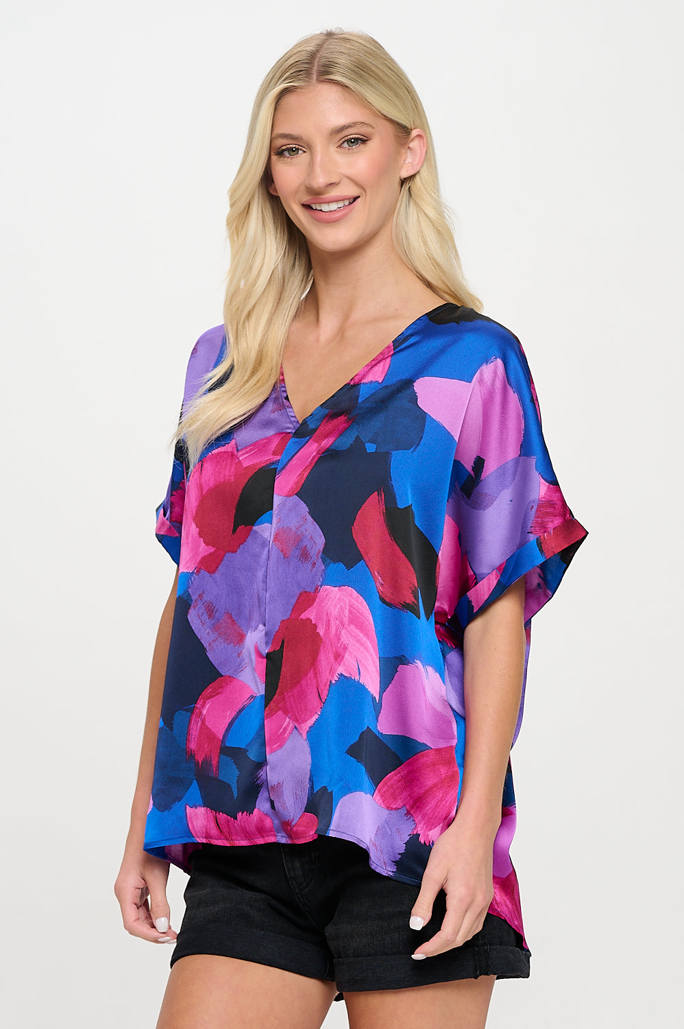 Paint Stroke Blue Paulina Top