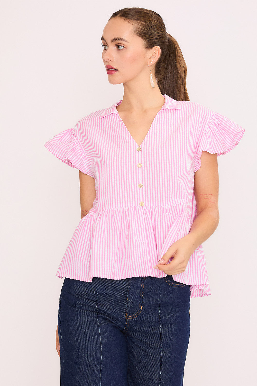 Pink Stripe Katerina Top