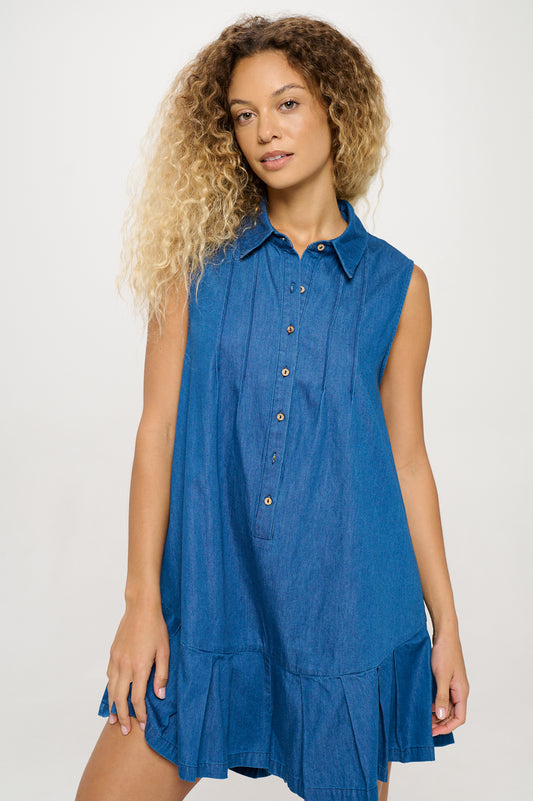 Azure Chambray Romper