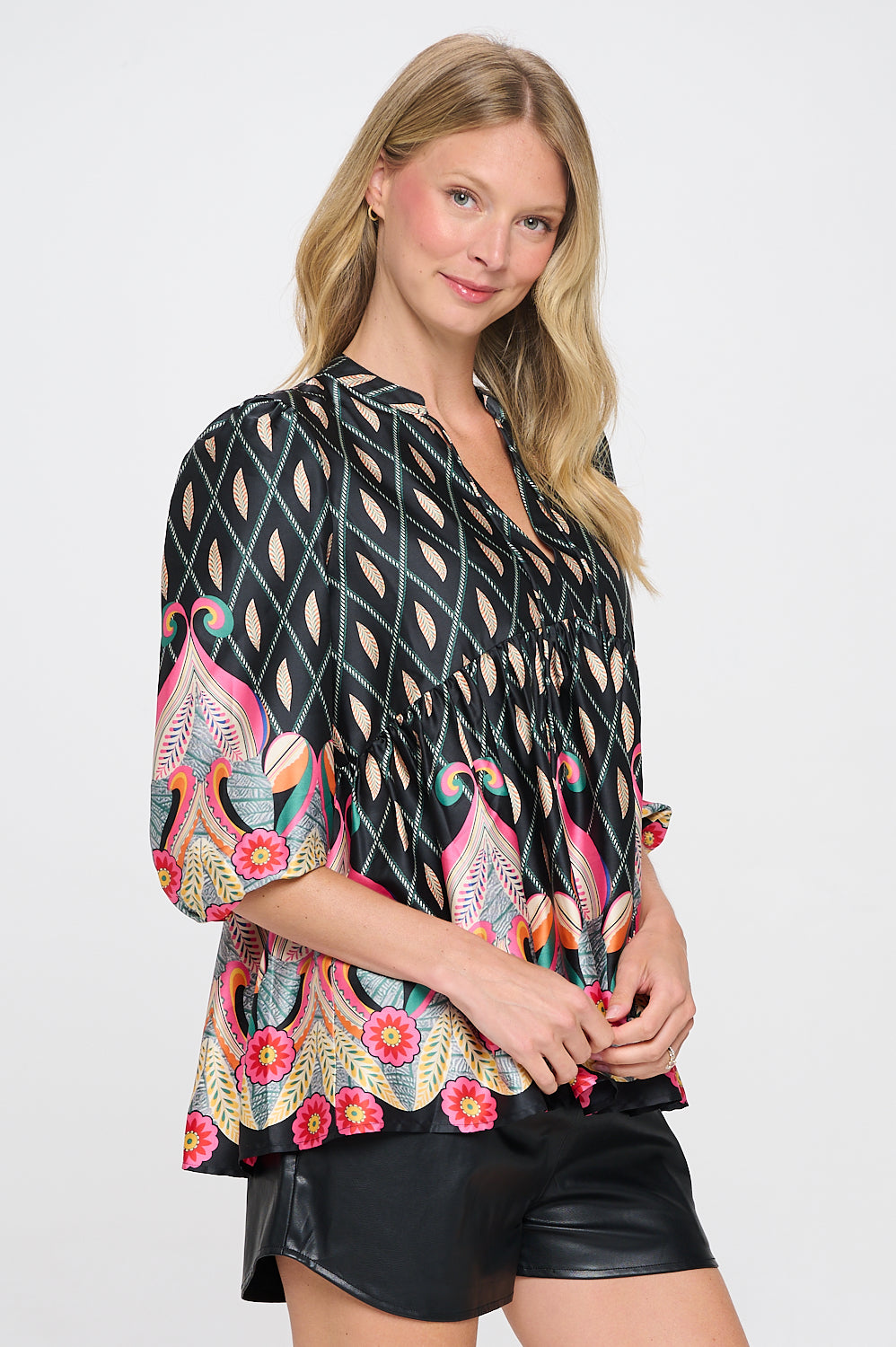 Feather Black Tulsa Top