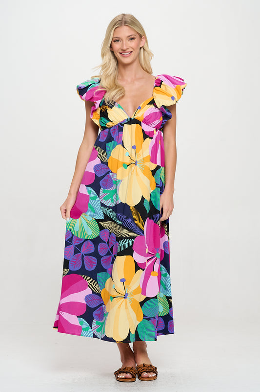 Big Multi Floral Lola Dress