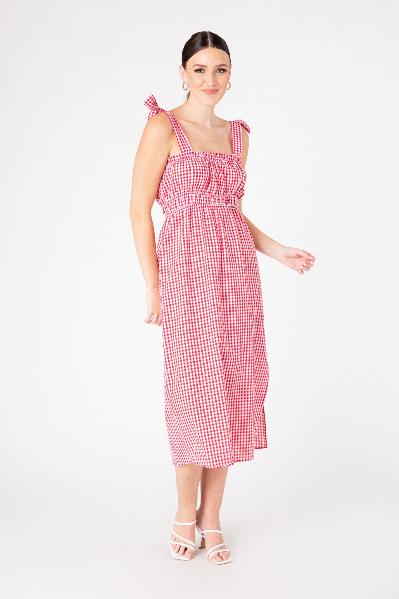 Red Stripe Lidia Dress