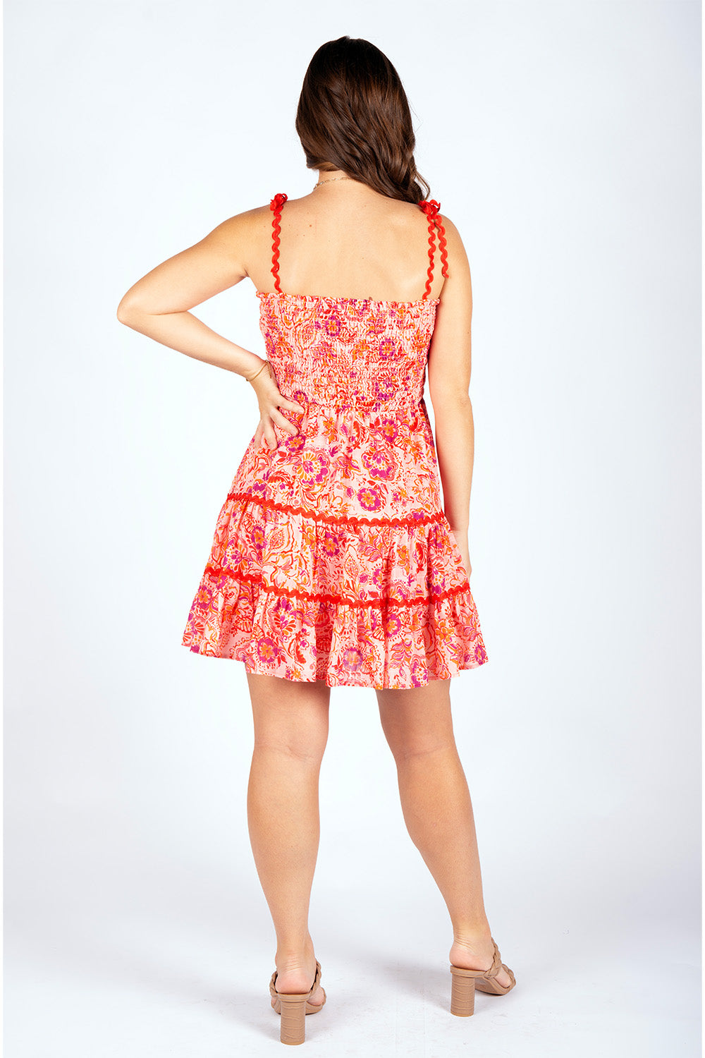 Jacobean Coral Ella Dress