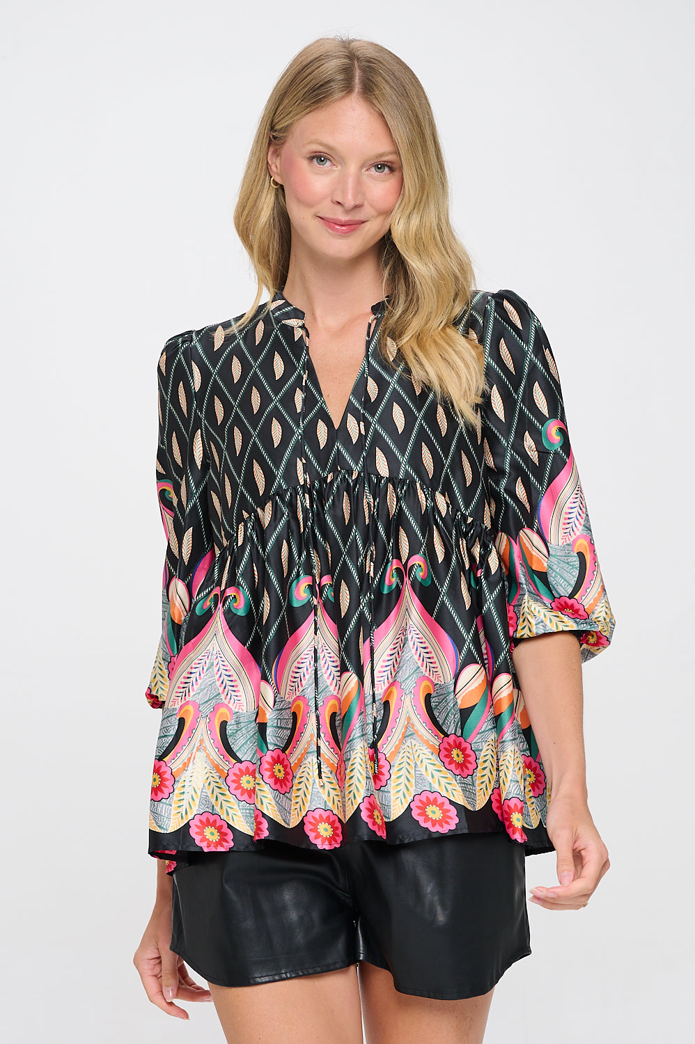 Feather Black Tulsa Top