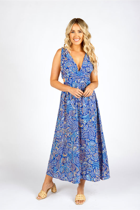 Henna Cobalt Beatrice Dress