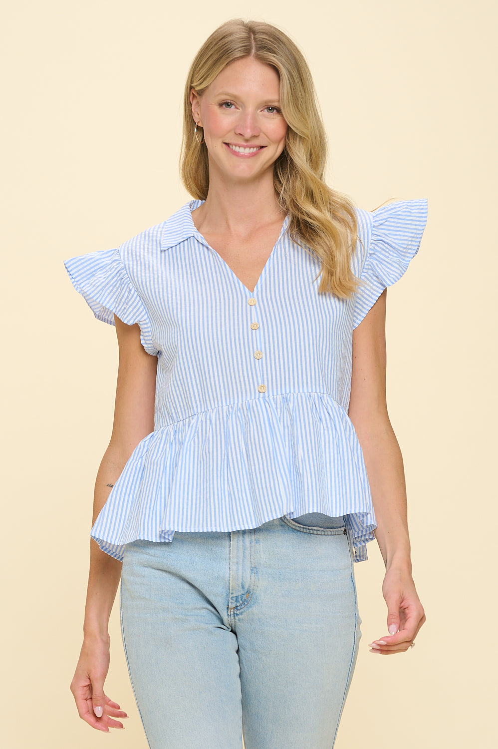 Blue Stripe Katerina Top