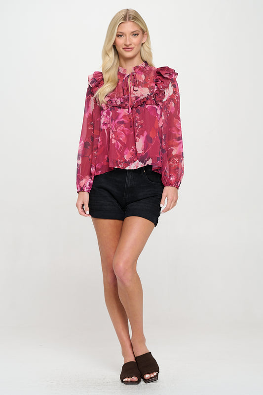 Wild Rose Long Sleeve Top