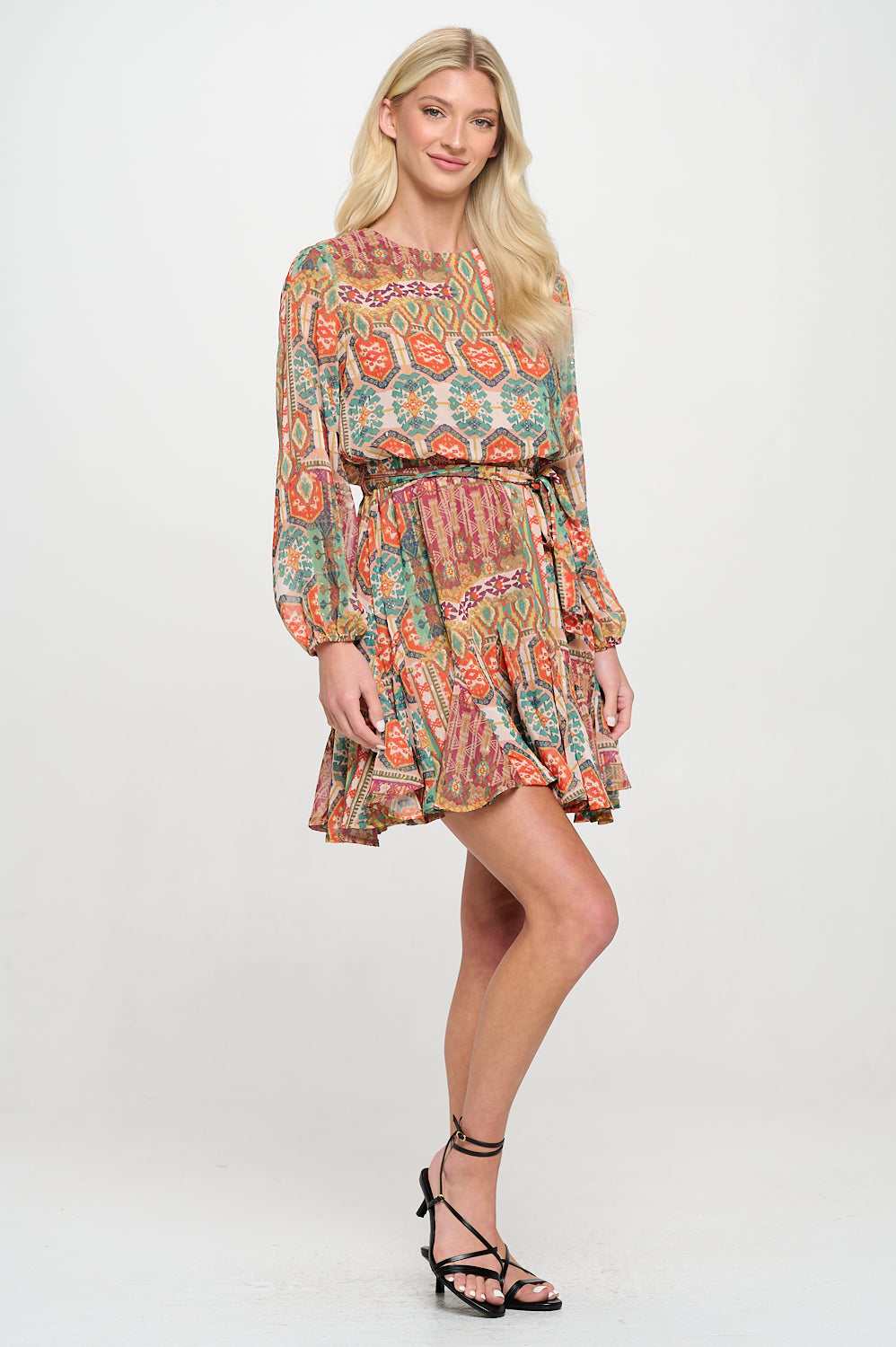 Ancient Tapestry Long Sleeve Dress