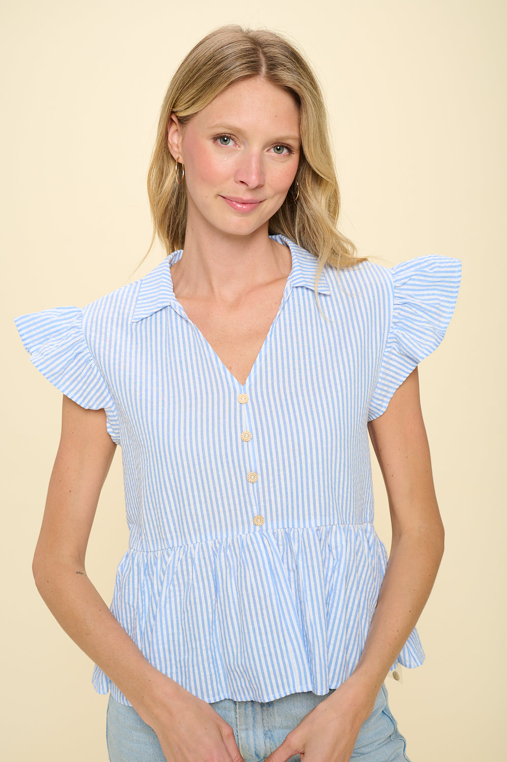 Blue Stripe Katerina Top