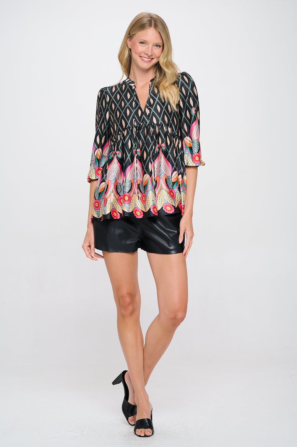 Feather Black Tulsa Top