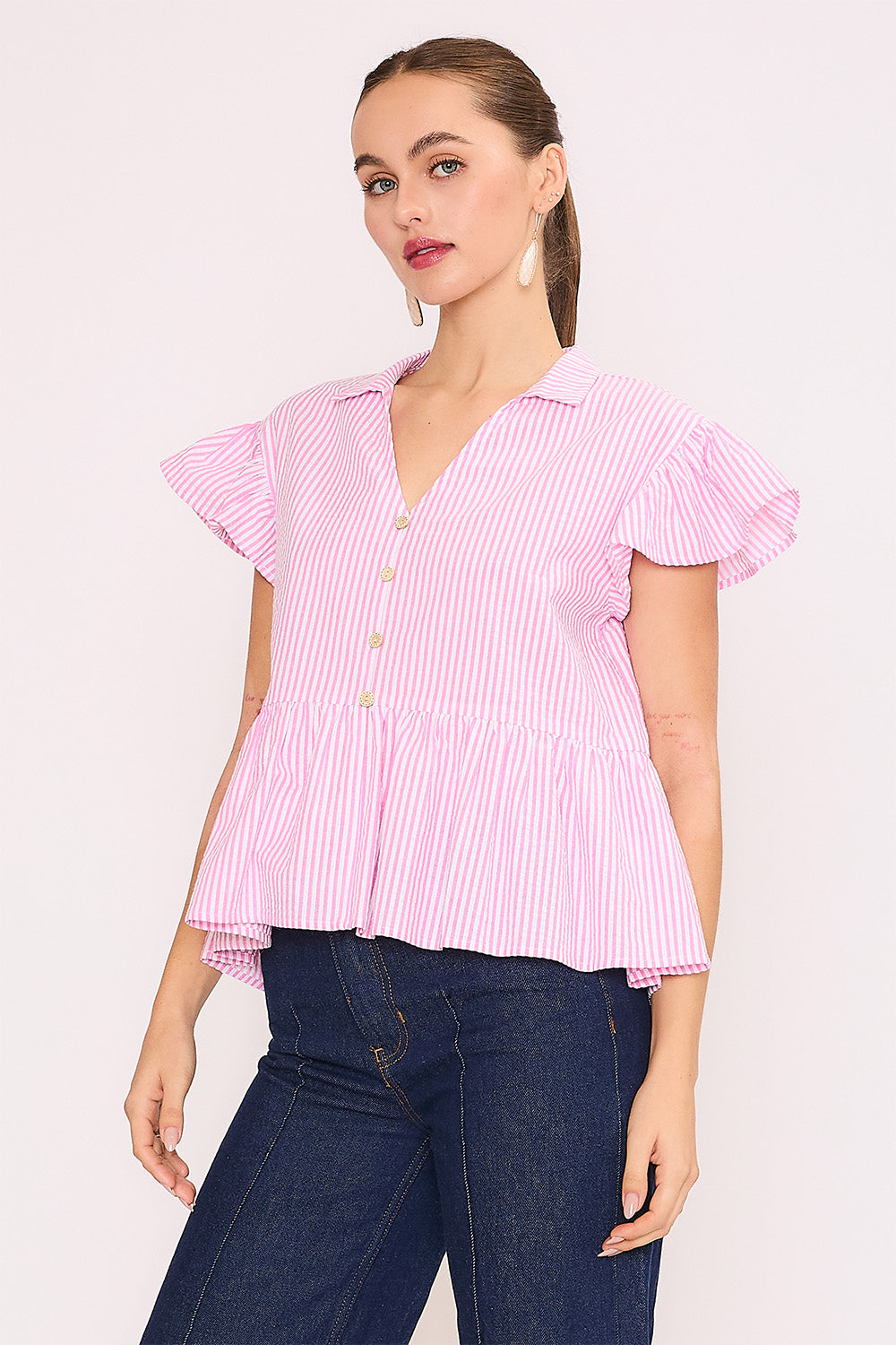 Pink Stripe Katerina Top