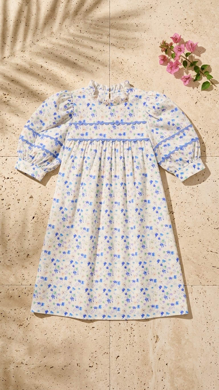 Aegean Bloom Short Sleeve Dress, Aegean Bloom Short, women's dress, floral print, resortwear style, feminine boutique style by Meet Me in Santorini