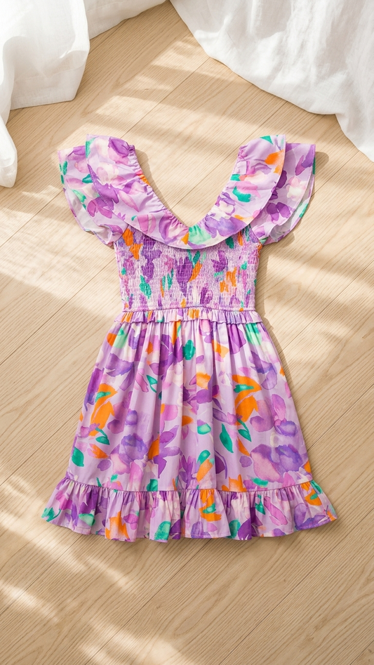 Lilac Dreamscape Short Dress, Lilac Dreamscape Short by Meet Me in Santorini