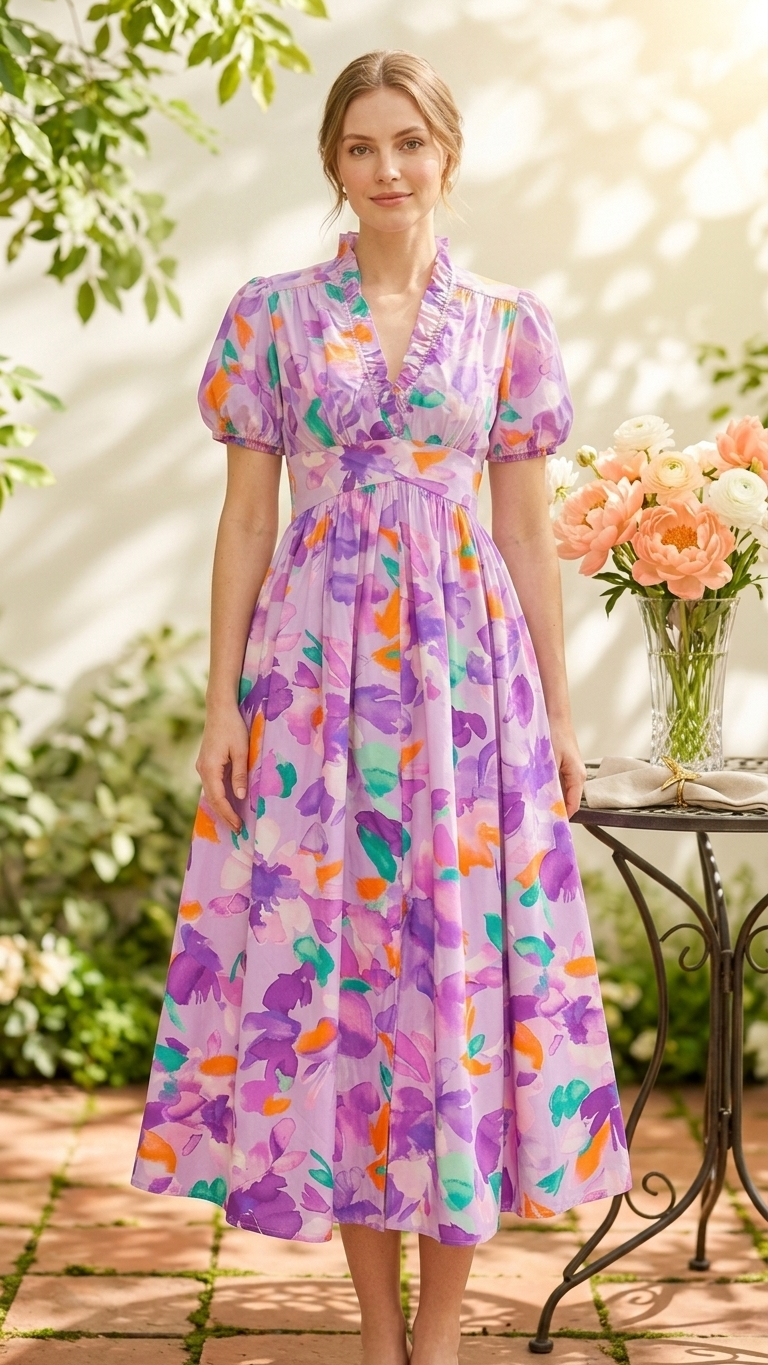 Lilac Dreamscape Maxi Dress, Lilac Dreamscape, women's matching set, resortwear style, feminine boutique style by Meet Me in Santorini
