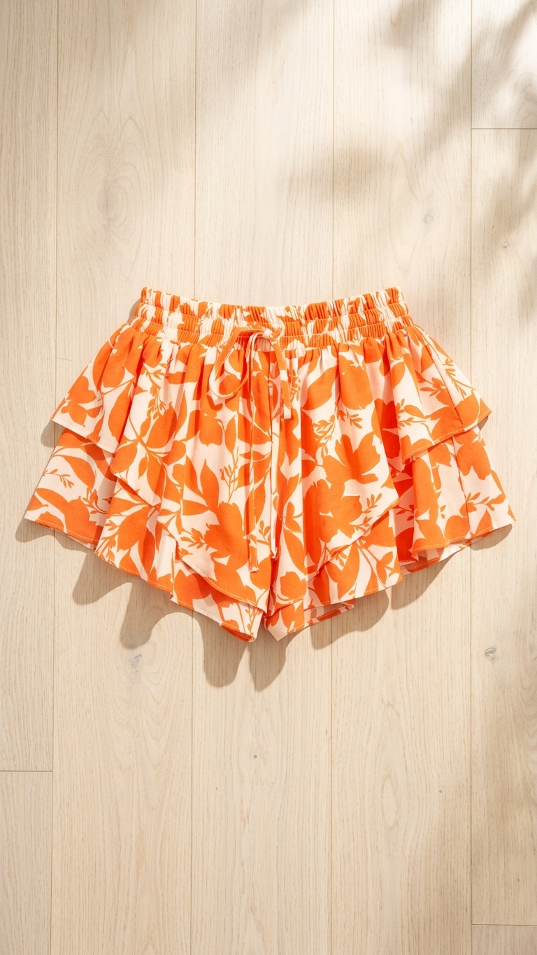Mimosa Zena Shorts, Mimosa, women's shorts, floral print, resortwear style, feminine boutique style by Meet Me in Santorini